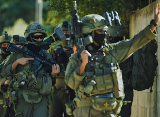 Video footage shows soldiers firing on two unarmed men who had emerged from a surrounded building and were lying on the ground.