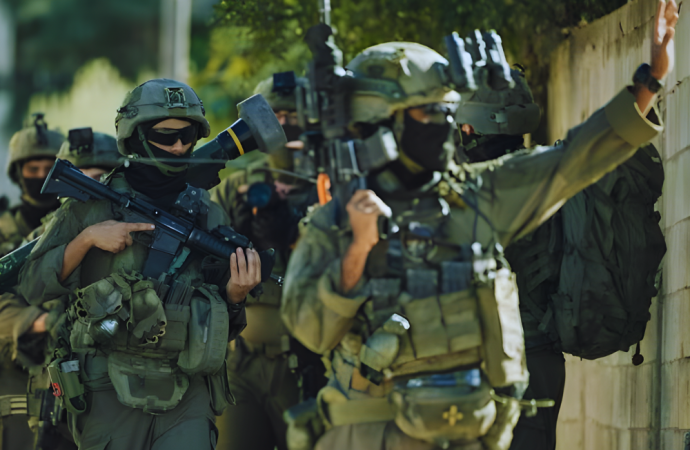 Video footage shows soldiers firing on two unarmed men who had emerged from a surrounded building and were lying on the ground.