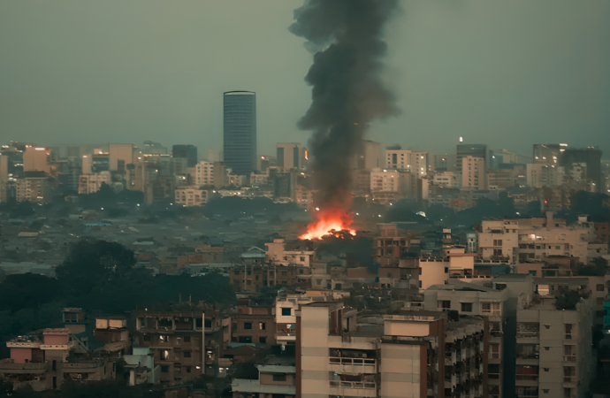 শাহবাগে বাংলাদেশ মেডিকেল বিশ্ববিদ্যালয়ে আ’গুন