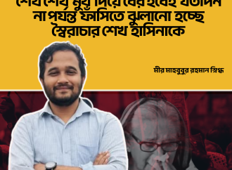 “শেখ শেখ মুখ দিয়ে বের হবেই যতদিন না পর্যন্ত ফাসিতে ঝুলানো হচ্ছে শেখ হাসিনাকে” – মীর মাহবুবুর রহমান স্নিগ্ধ