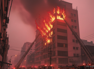 রাজধানীর বিজয়নগরে একটি বহুতল ভবনে অগ্নিকাণ্ড