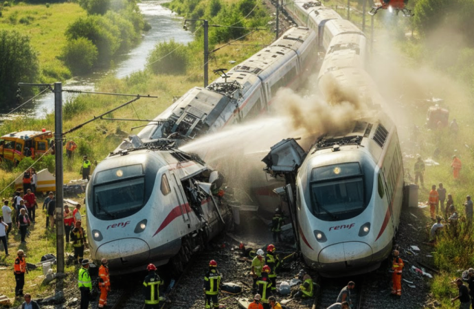 স্পেনে দ্রুতগতির দুই ট্রেনের ভয়াবহ সংঘর্ষ, ২১ জনের প্রাণহানি