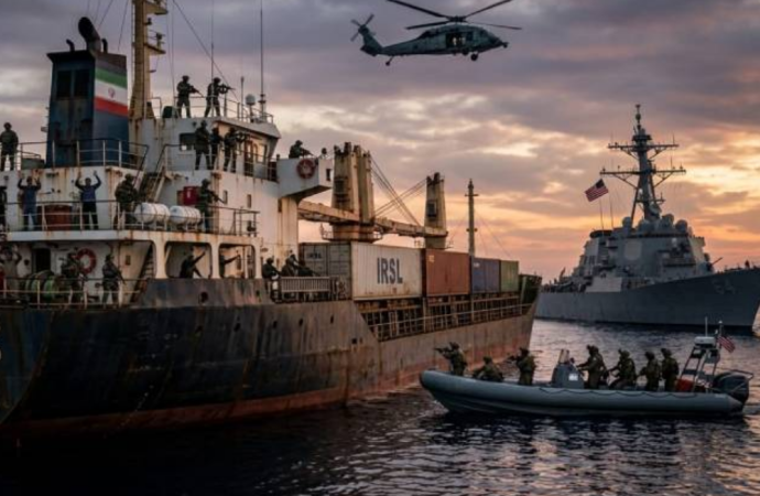 আন্তর্জাতিক নিষেধাজ্ঞা অমান্য করার অভিযোগে ইরানের একটি পতাকাবাহী কার্গো জাহাজ আটকের দাবি করেছেন মার্কিন প্রেসিডেন্ট ডোনাল্ড ট্রাম্প, যা বিশ্ব রাজনীতিতে নতুন অস্থিরতা তৈরি করেছে।