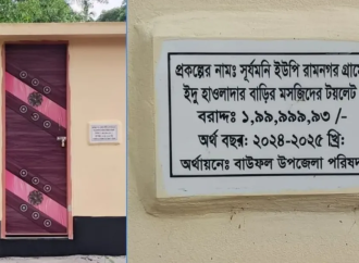 পটুয়াখালীর বাউফলে দুই লাখ টাকার টয়লেট নির্মাণ করে নামফলকে ব্যয় প্রায় দুই কোটি টাকা উল্লেখ করায় ব্যাপক বিভ্রান্তি ও তোলপাড়ের সৃষ্টি হয়েছে; যা পরবর্তীতে প্রিন্টিংয়ের ভুল বলে নিশ্চিত করেছে এলজিইডি।