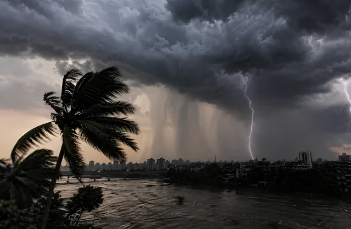 আগামী ৪৮ ঘণ্টার জন্য রাজধানী ঢাকাসহ দেশের চার বিভাগে ভারী থেকে অতি ভারী বৃষ্টিপাত এবং সারাদেশে কালবৈশাখী ঝড়ের সতর্কতা জারি করেছে আবহাওয়া অধিদফতর।